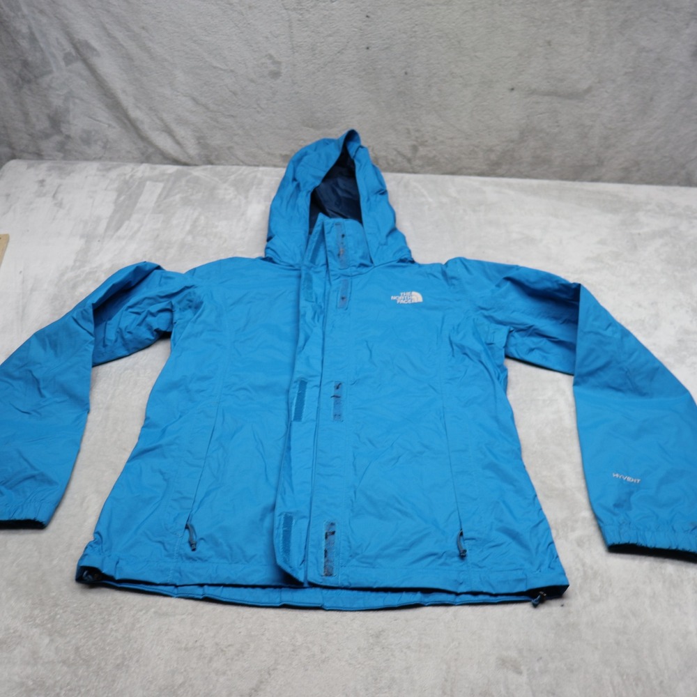 North Face Jacket Women Medium Blue Resolve Waterproof Light Mesh Lined Full Zip